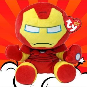 Ty Marvel Iron Man Beanie Boo Used